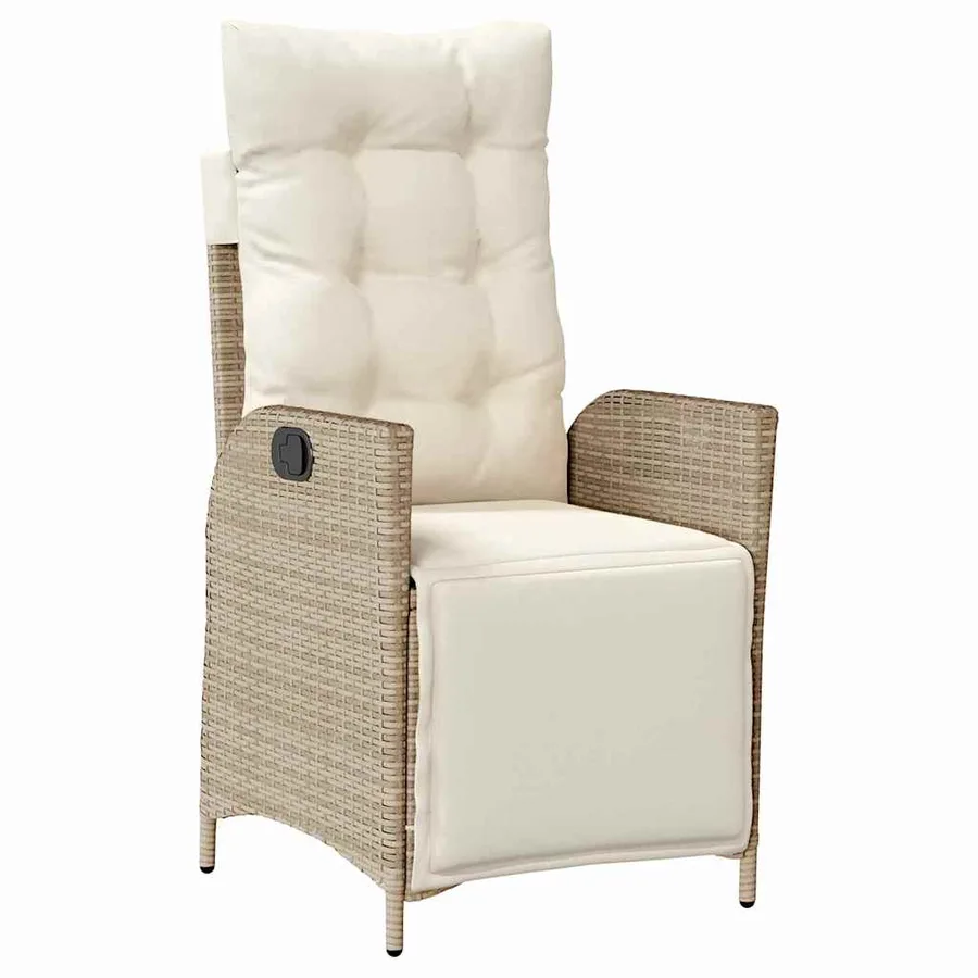 Ensemble de salle à manger pour jardin 5 pcs Beige polyrotin - 6