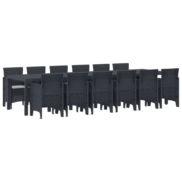 Ensemble de salle à manger pour jardin 13 pcs Anthracite