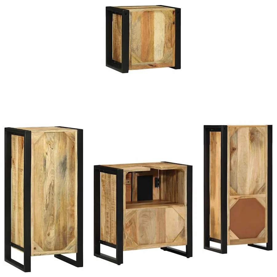 Ensemble de mobilier de salle de bain avec tiroir 4 pcs - 9