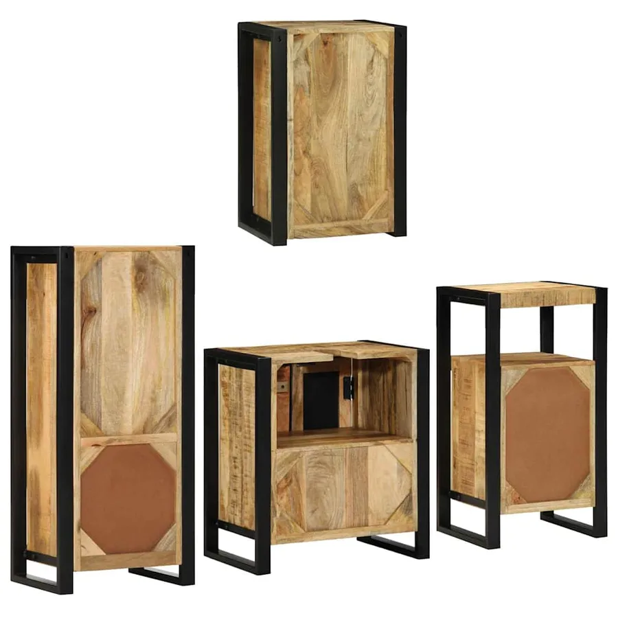 Ensemble de mobilier de salle de bain avec étagère 4 pcs - 10