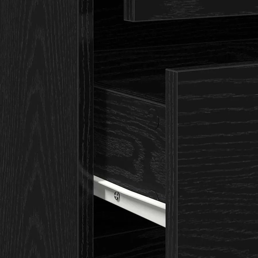 Armoire à tiroirs Noir 40 x 41 x 76 cm Bois d'ingénierie - 10