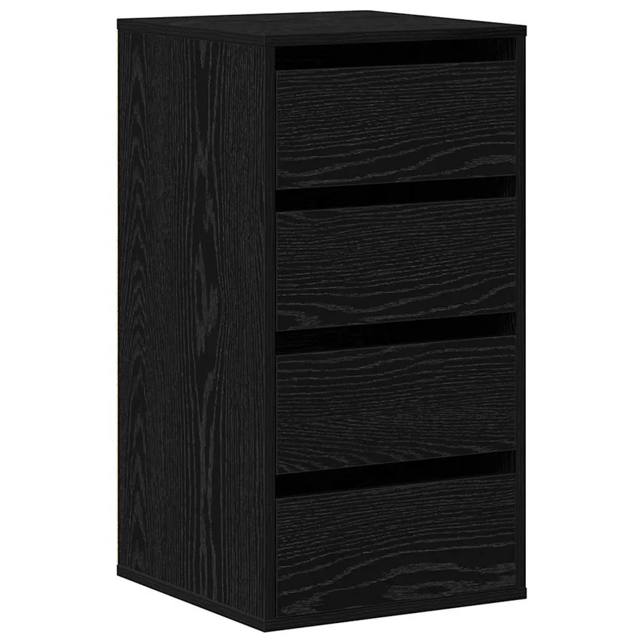 Armoire à tiroirs Noir 40 x 41 x 76 cm Bois d'ingénierie - 2