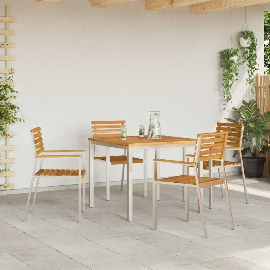 Ensemble de salle à manger pour jardin 5 pcs - 4
