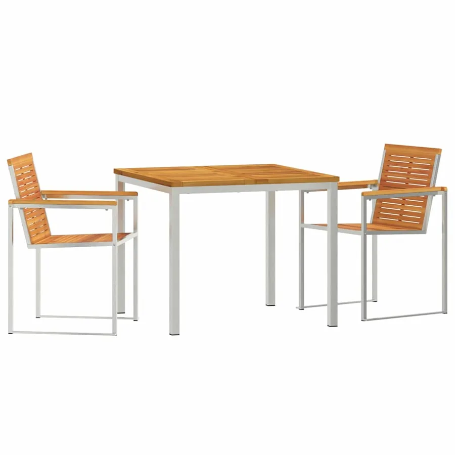 Ensemble de salle à manger pour jardin 3 pcs - 2