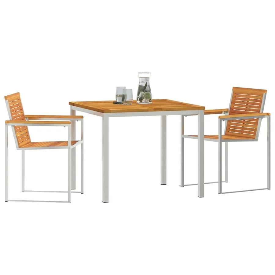 Ensemble de salle à manger pour jardin 3 pcs - 3