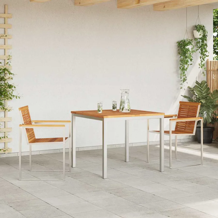 Ensemble de salle à manger pour jardin 3 pcs - 4