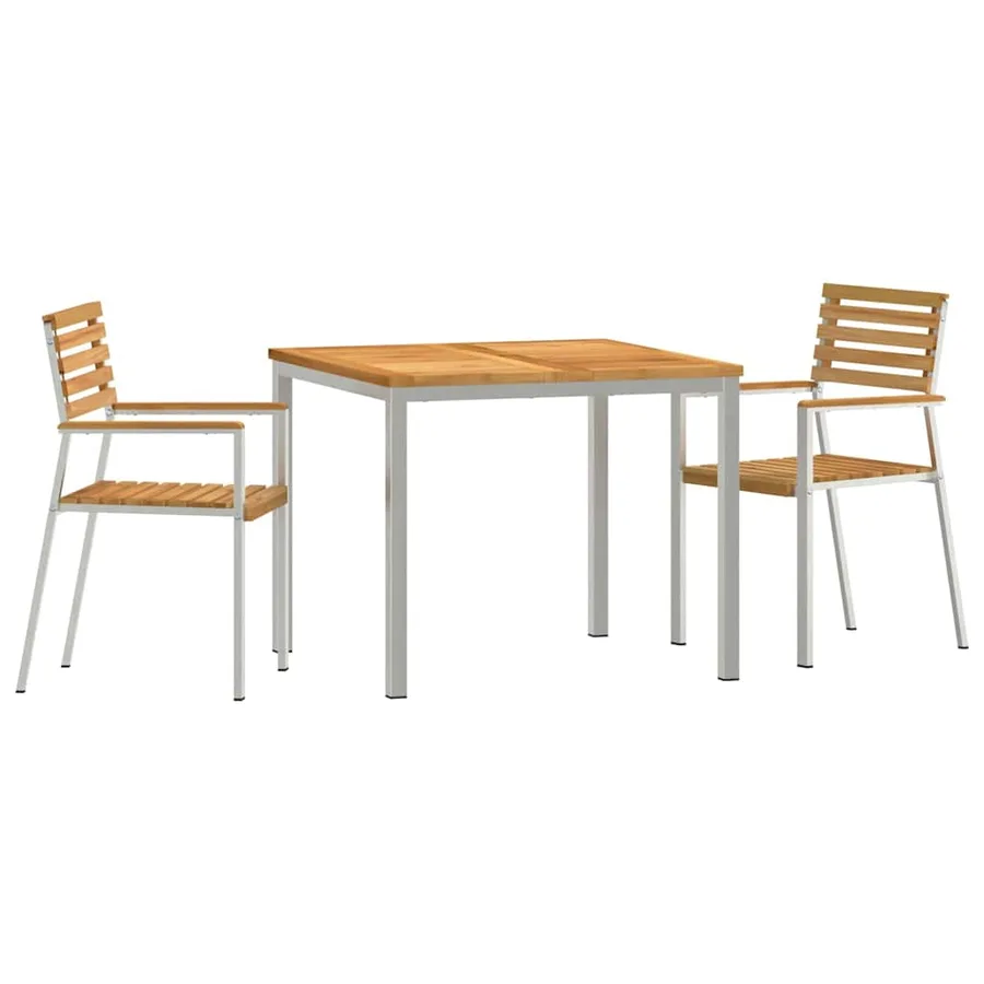 Ensemble de salle à manger pour jardin 3 pcs - 2