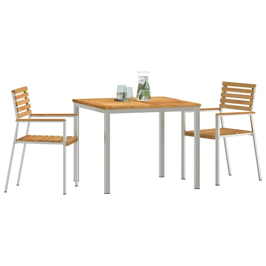 Ensemble de salle à manger pour jardin 3 pcs - 3