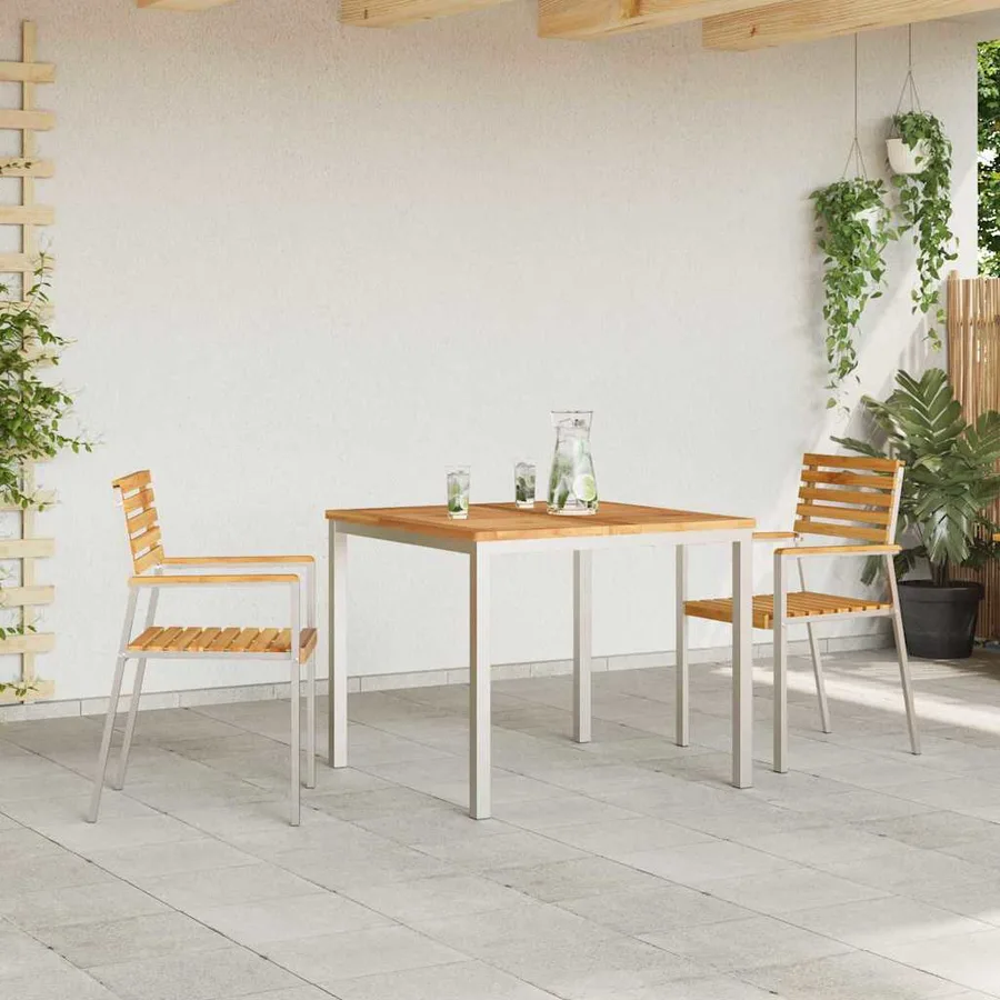 Ensemble de salle à manger pour jardin 3 pcs - 4