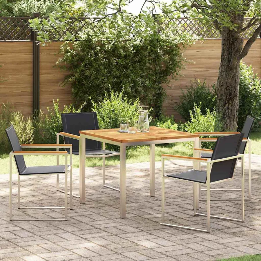 Ensemble de salle à manger pour jardin 5 pcs