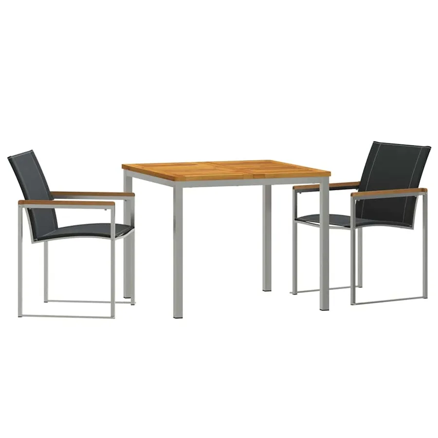 Ensemble de salle à manger pour jardin 3 pcs - 2
