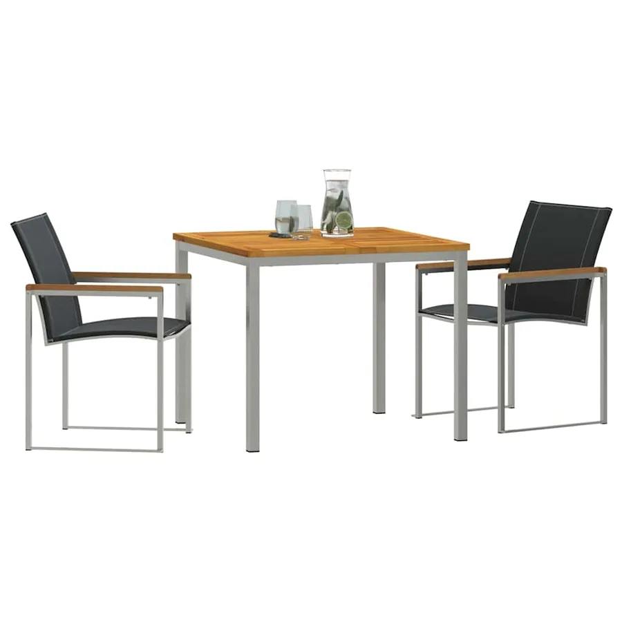 Ensemble de salle à manger pour jardin 3 pcs - 3