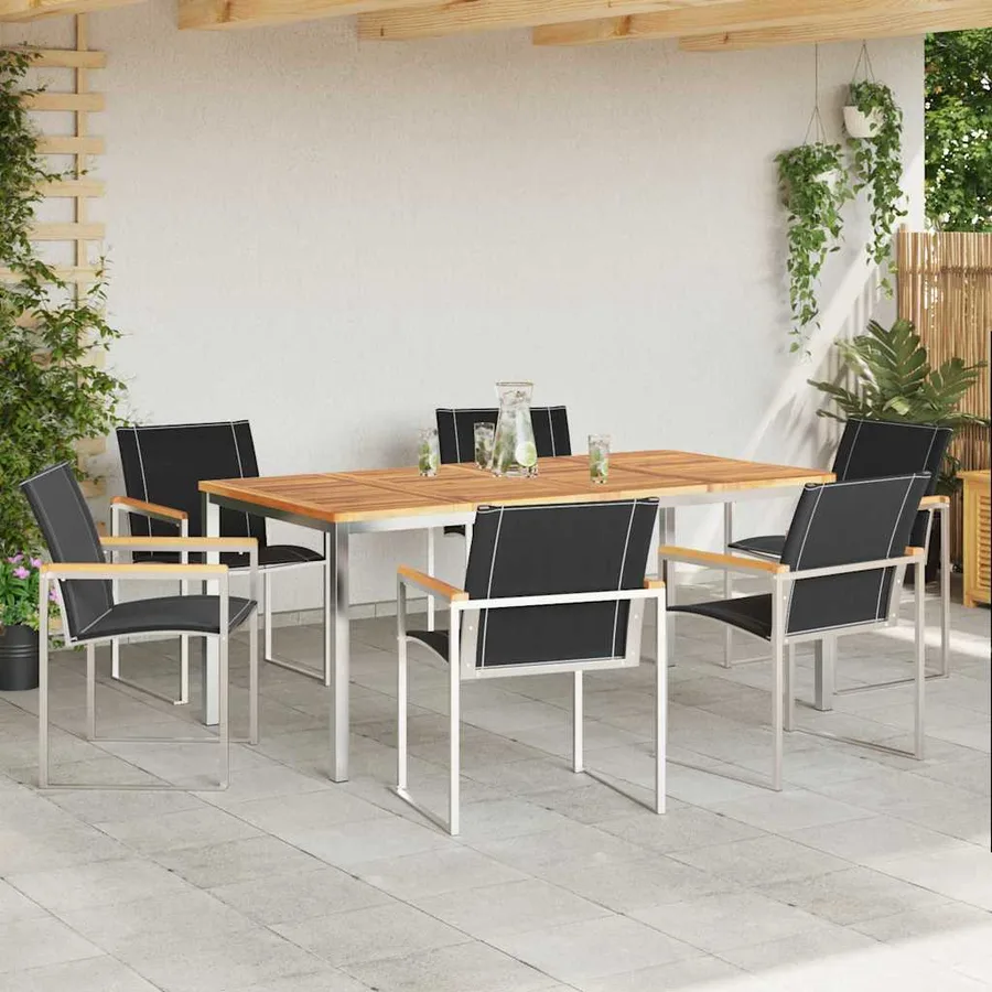 Ensemble de salle à manger pour jardin 7 pcs - 4