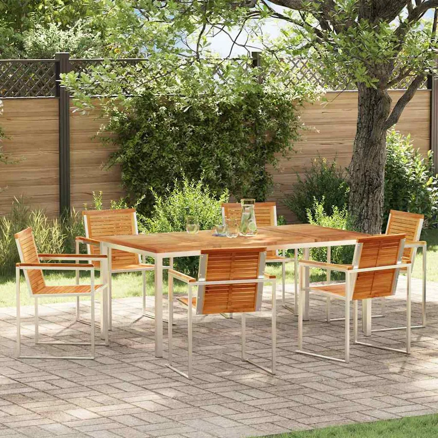 Ensemble de salle à manger pour jardin 7 pcs