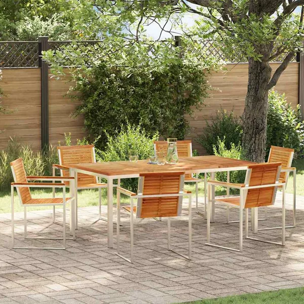 Ensemble de salle à manger pour jardin 7 pcs