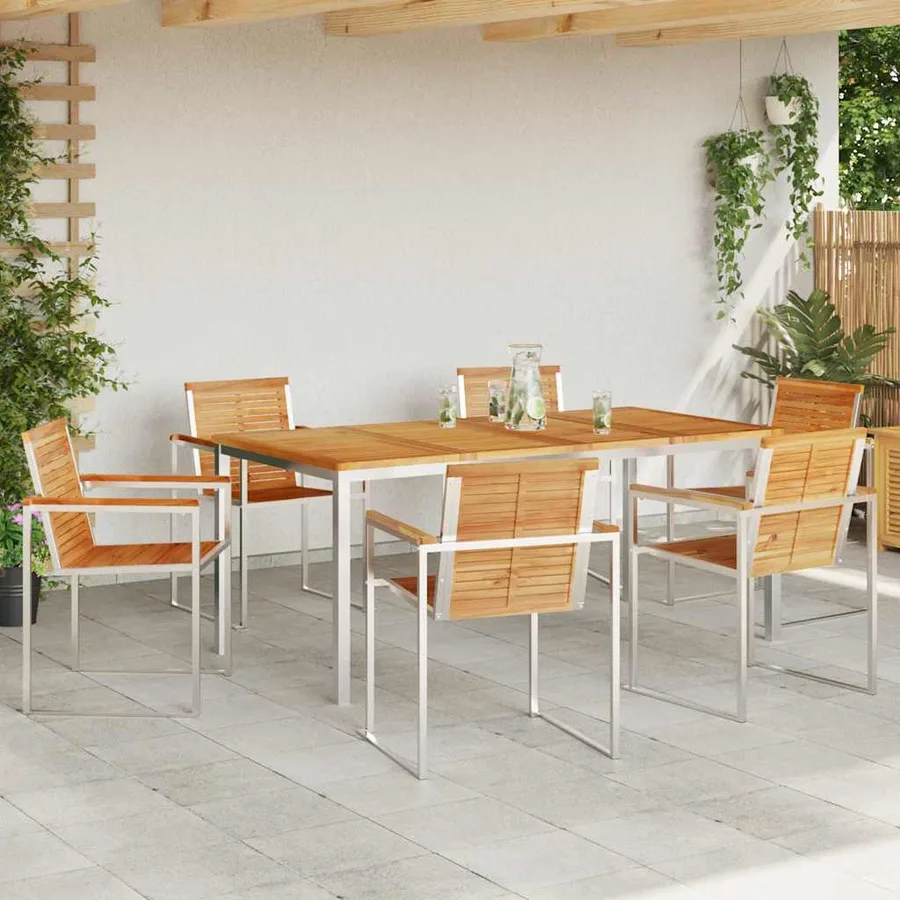 Ensemble de salle à manger pour jardin 7 pcs - 4