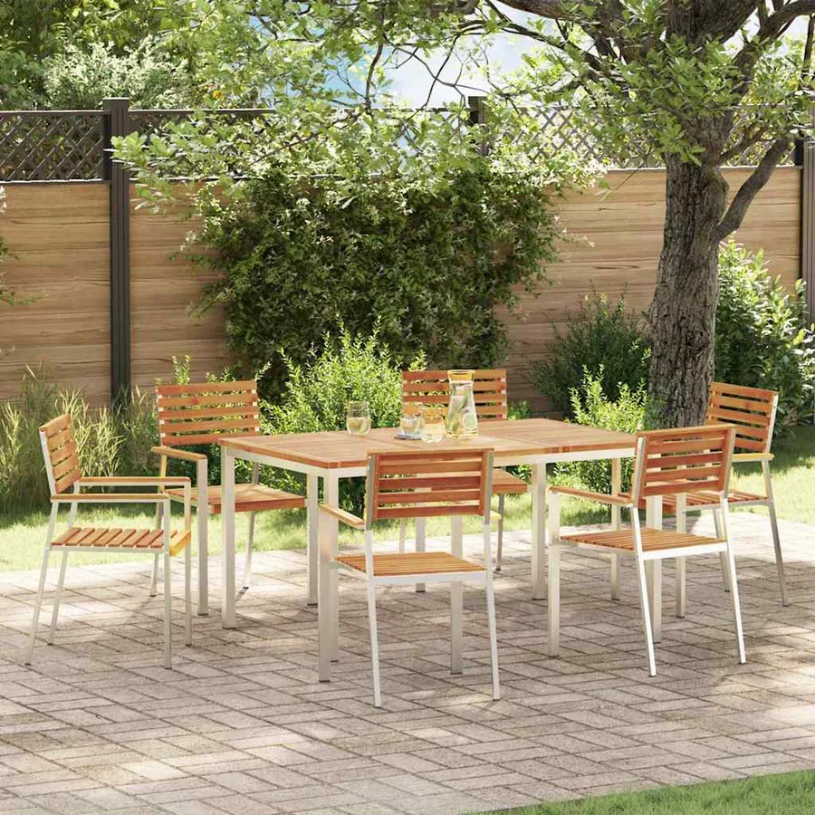 Ensemble de salle à manger pour jardin 7 pcs