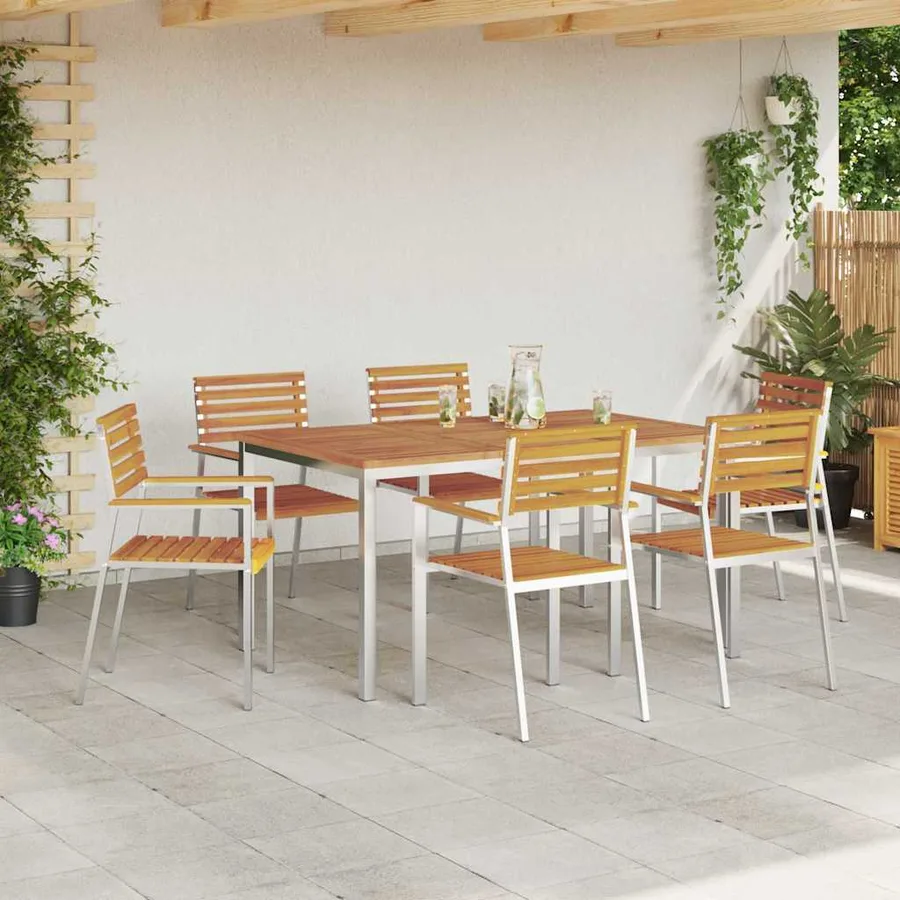 Ensemble de salle à manger pour jardin 7 pcs - 4