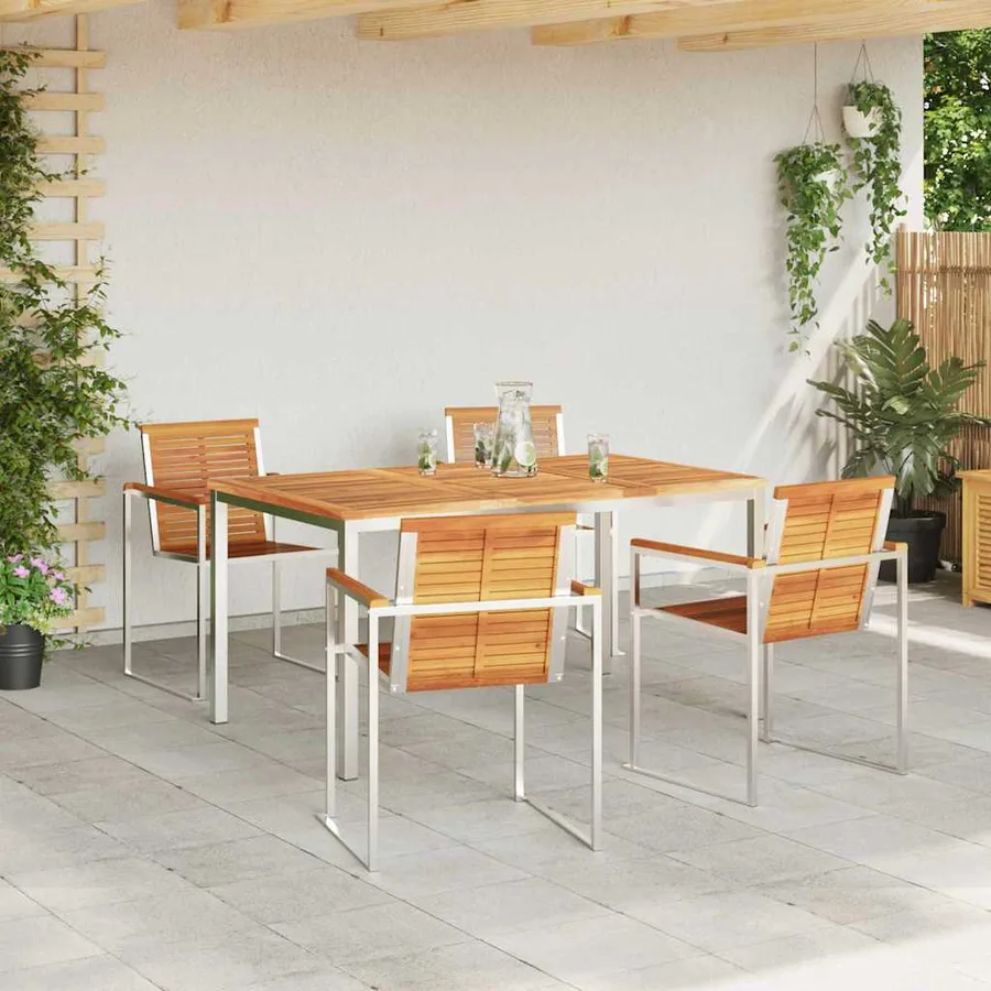 Ensemble de salle à manger pour jardin 5 pcs - 4