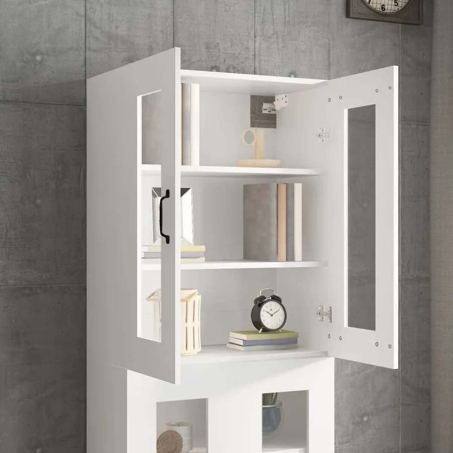 Armoire murale suspendue Blanc 69,5x34x90 cm - 9