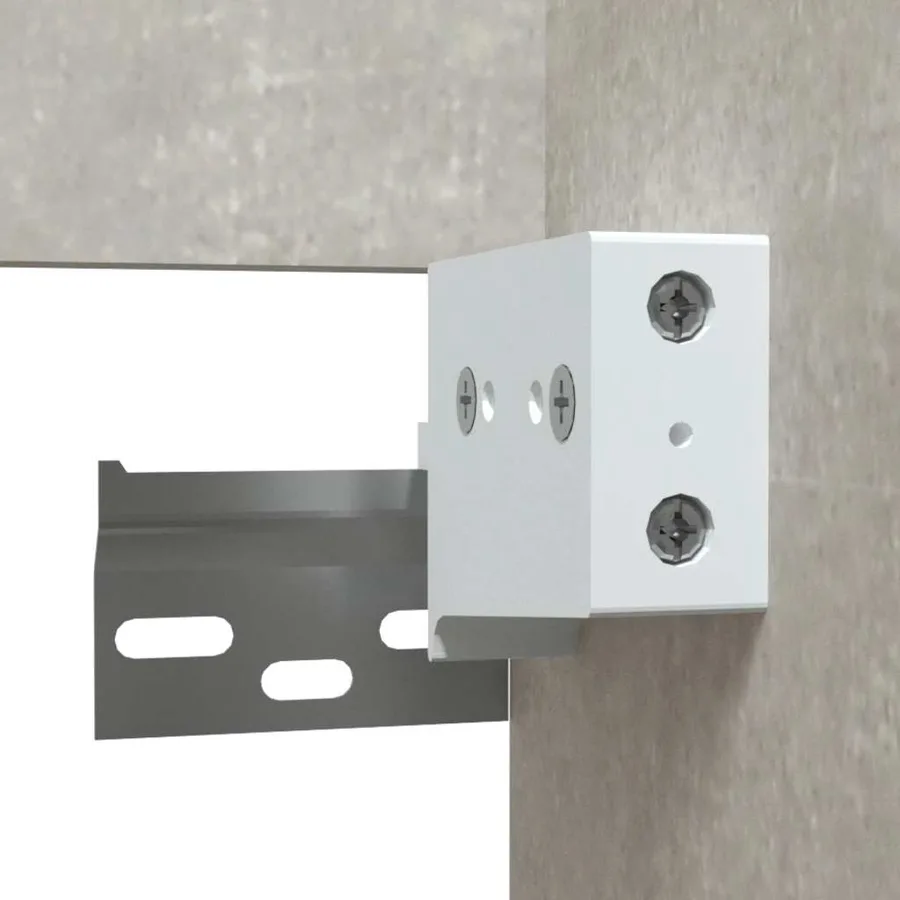 Armoire de bain avec miroir gris béton bois d'ingénierie - 9