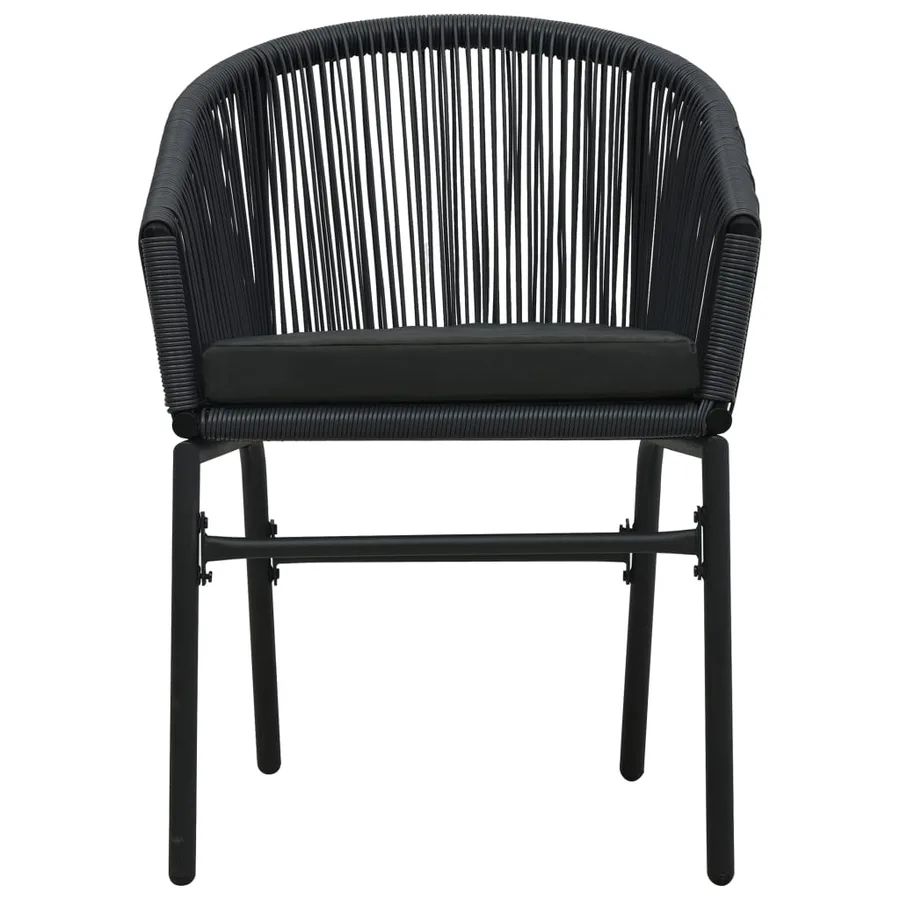 Ensemble à manger de jardin 7 pcs Noir - 5