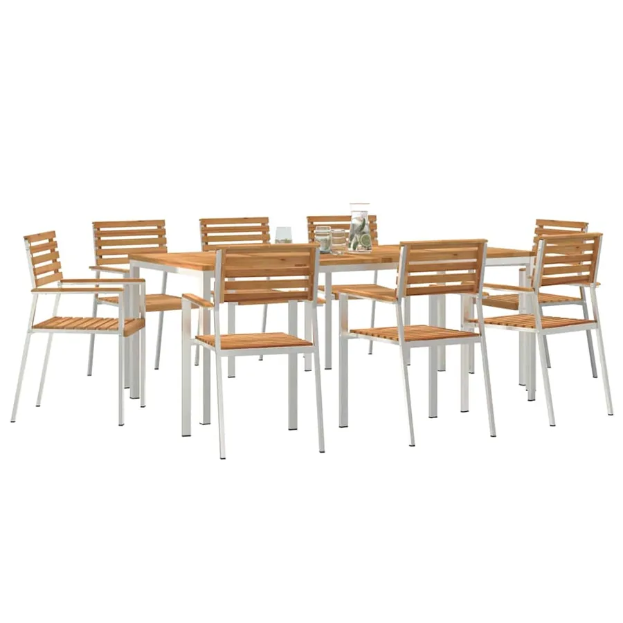 Ensemble de salle à manger pour jardin 9 pcs - 3