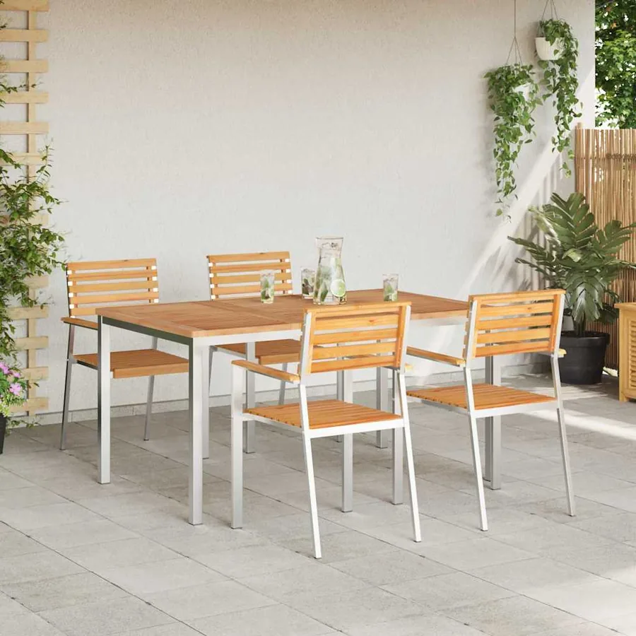 Ensemble de salle à manger pour jardin 5 pcs - 4