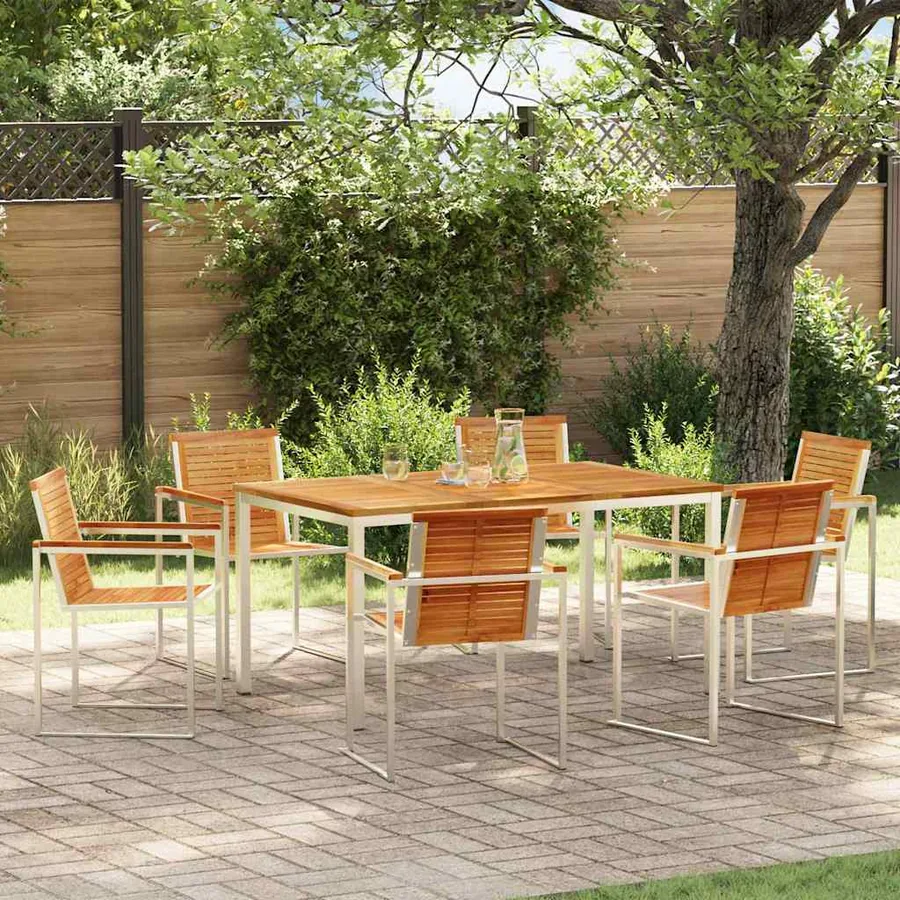 Ensemble de salle à manger pour jardin 7 pcs