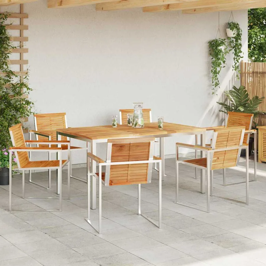 Ensemble de salle à manger pour jardin 7 pcs - 4