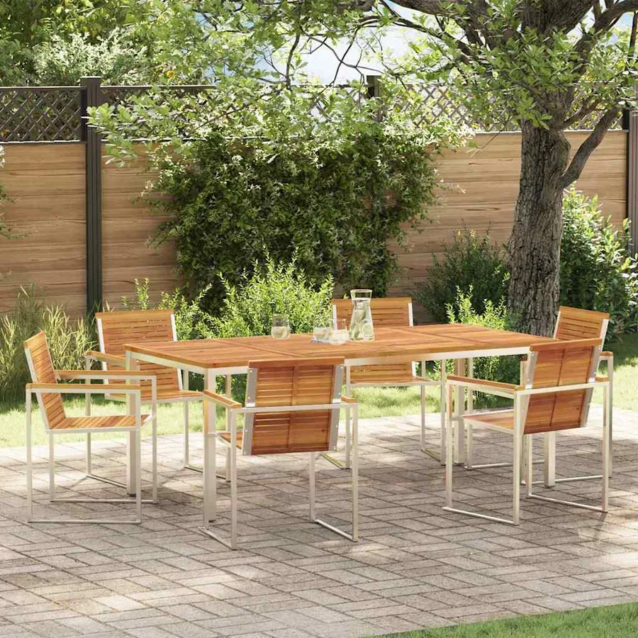 Ensemble de salle à manger pour jardin 7 pcs