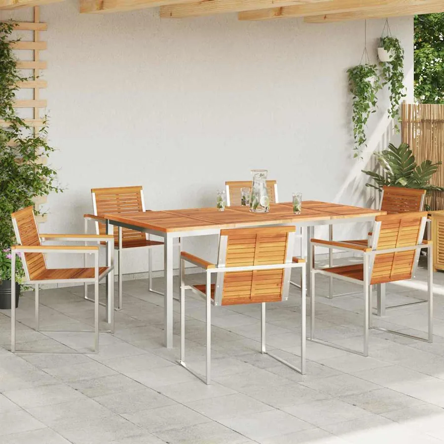 Ensemble de salle à manger pour jardin 7 pcs - 4