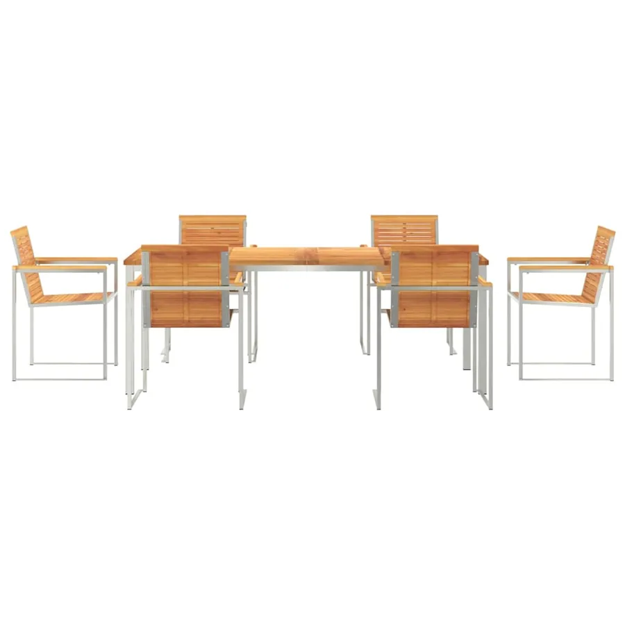Ensemble de salle à manger pour jardin 7 pcs - 7