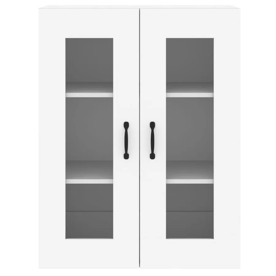 Armoires murales 2 pcs blanc bois d'ingénierie - 7
