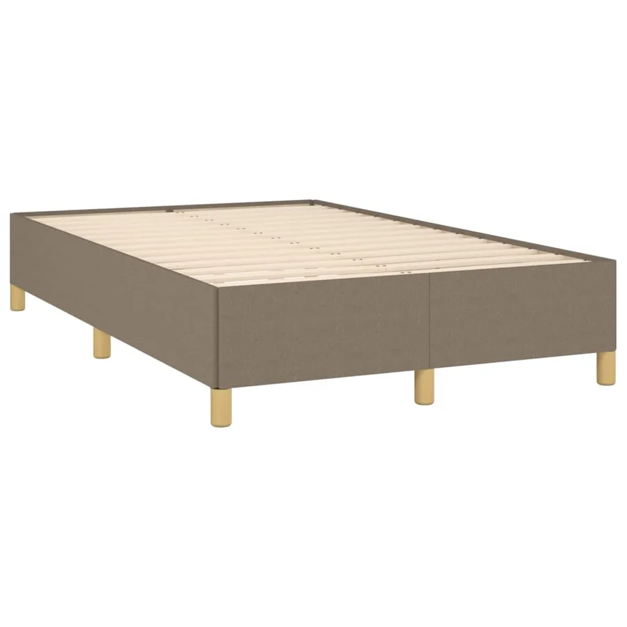 Cadre de lit sans matelas taupe 120x200 cm tissu - 4