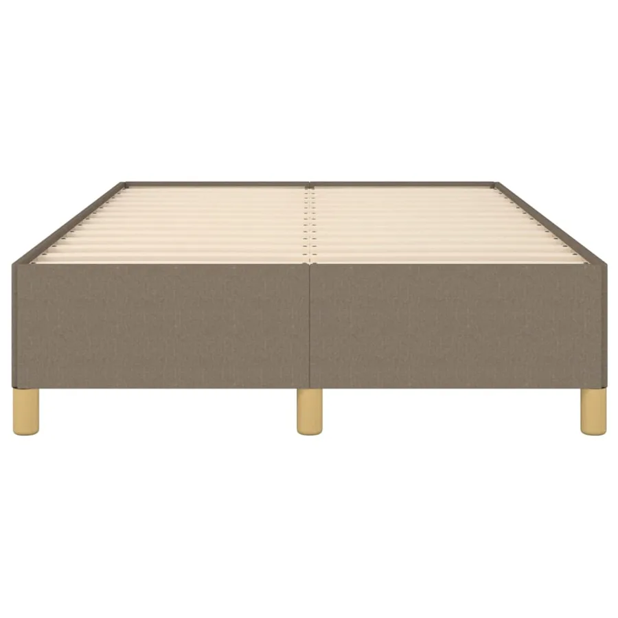 Cadre de lit sans matelas taupe 120x200 cm tissu - 5