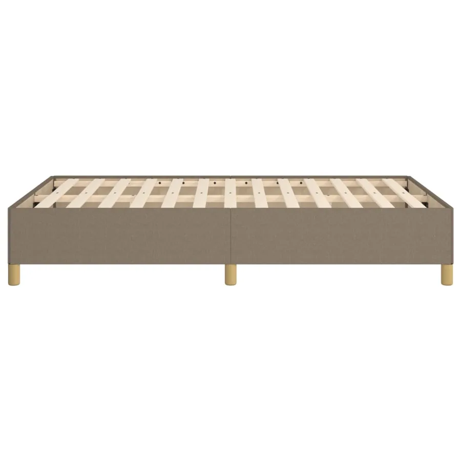 Cadre de lit sans matelas taupe 120x200 cm tissu - 6