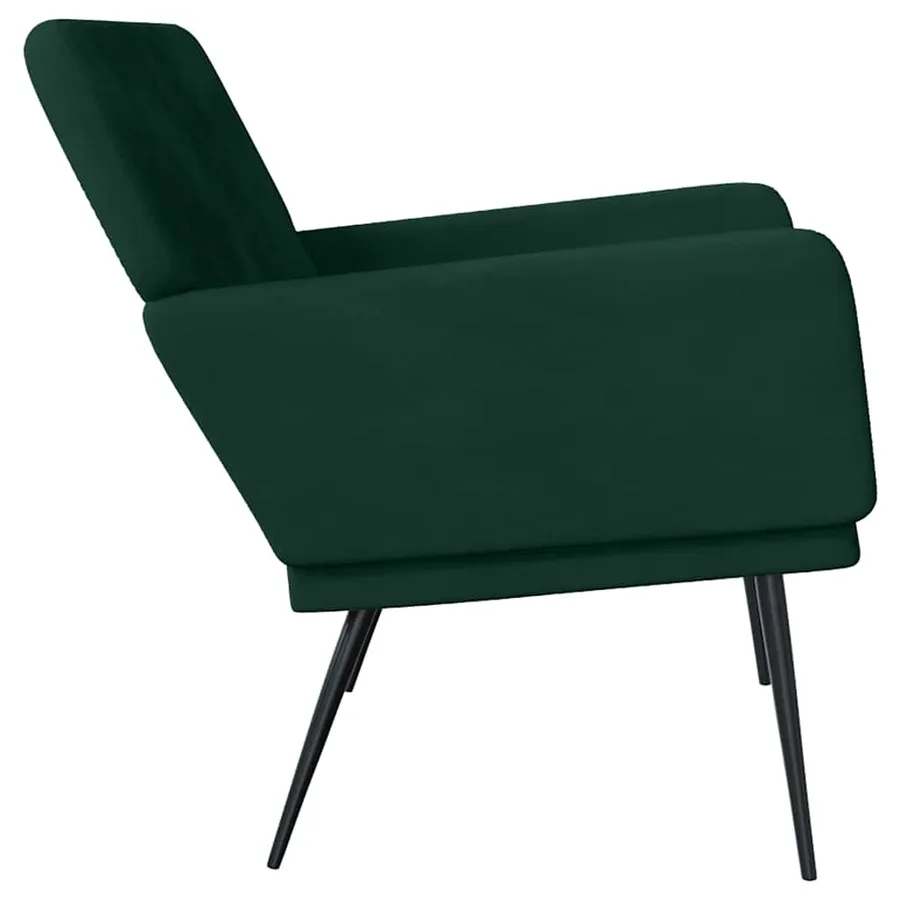 Banc Vert foncé 108x79x79 cm Velours - 4
