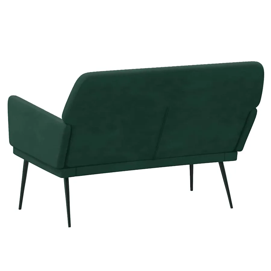 Banc Vert foncé 108x79x79 cm Velours - 5