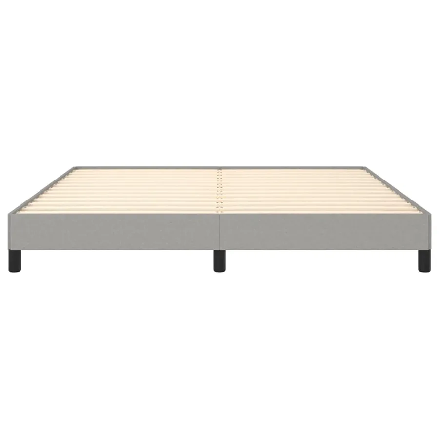 Cadre de lit sans matelas gris clair 160x200 cm tissu - 5