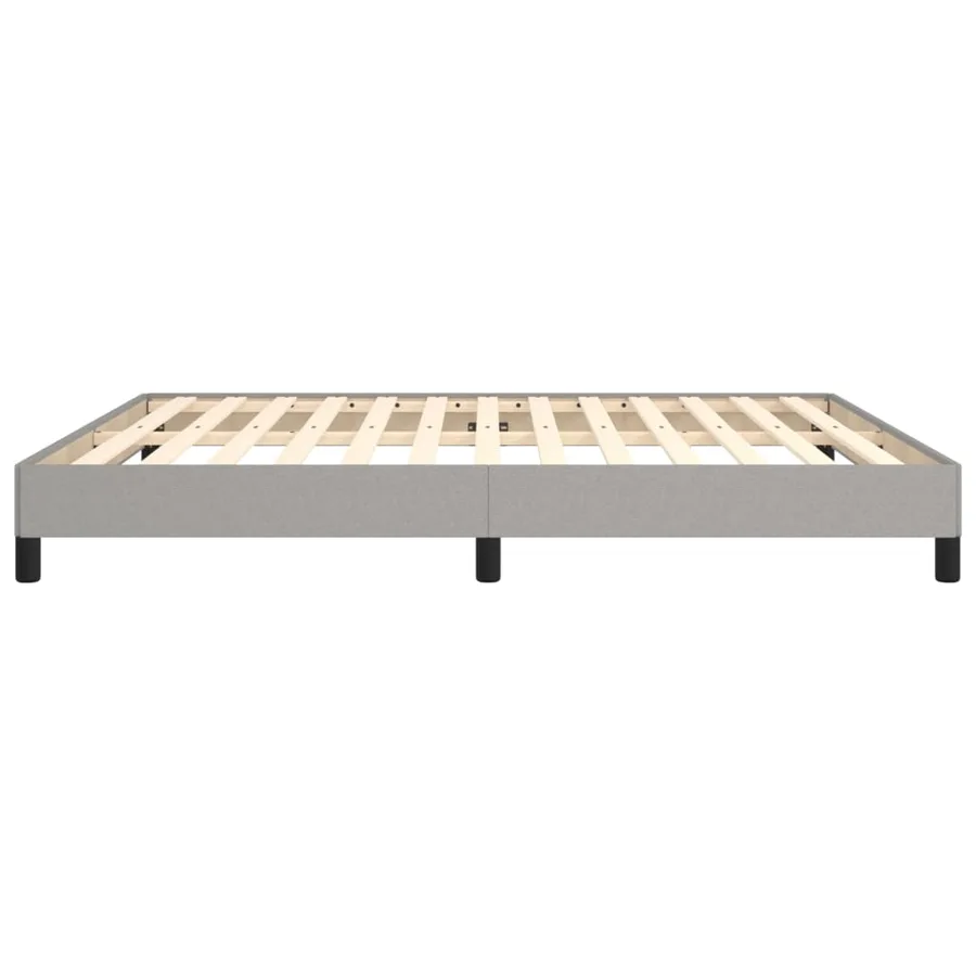 Cadre de lit sans matelas gris clair 160x200 cm tissu - 6