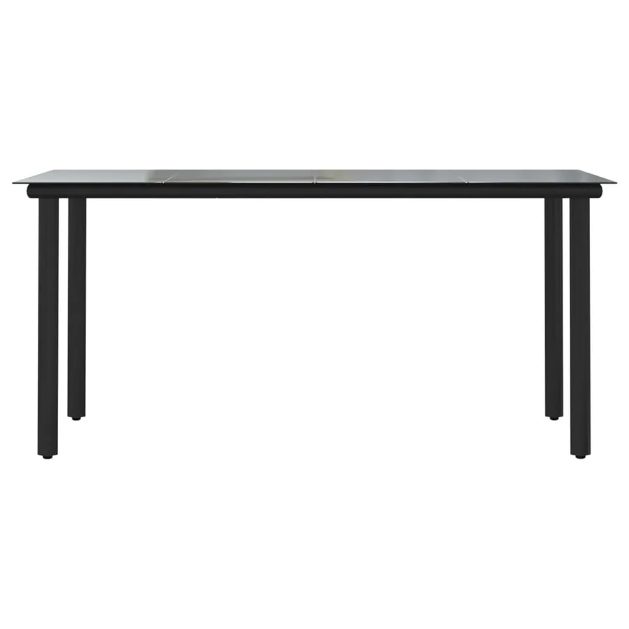 Ensemble à manger de jardin 5 pcs Noir Rotin PVC - 9