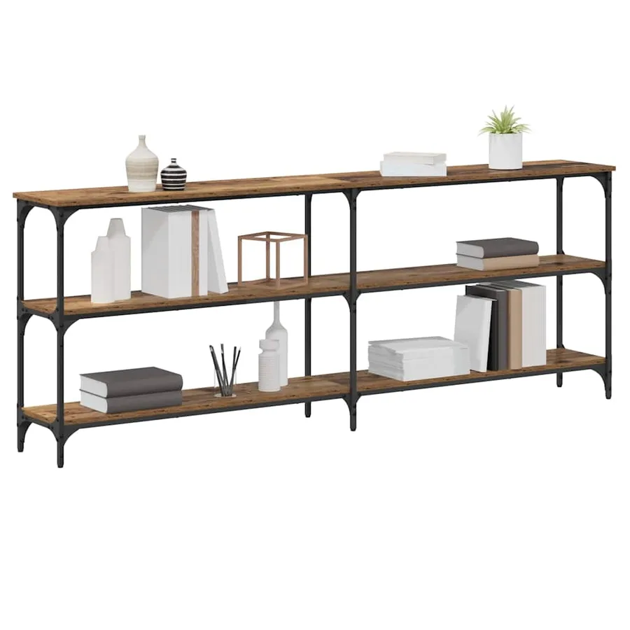 Table console Bois Ancien 200 x 29 x 75 cm - 3
