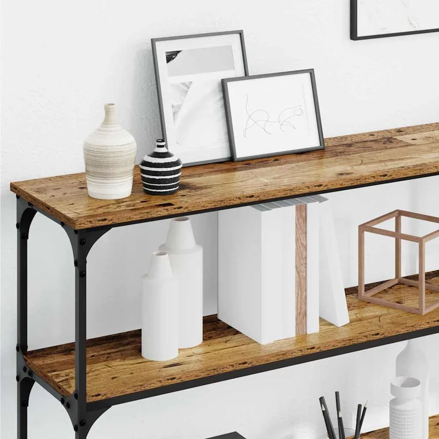 Table console Bois Ancien 200 x 29 x 75 cm - 4