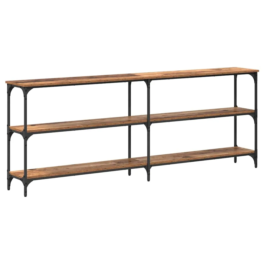 Table console Bois Ancien 200 x 29 x 75 cm - 7