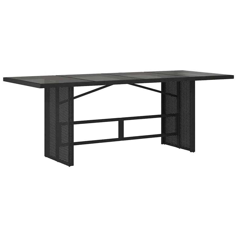Ensemble de salle à manger pour jardin 9 pcs Noir polyrotin - 5