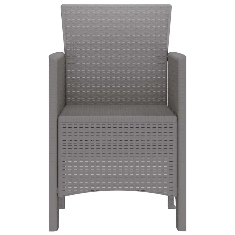 Chaise de jardin 2 pcs Gris clair 53 x 49 x 85 cm Polypropylène - 6