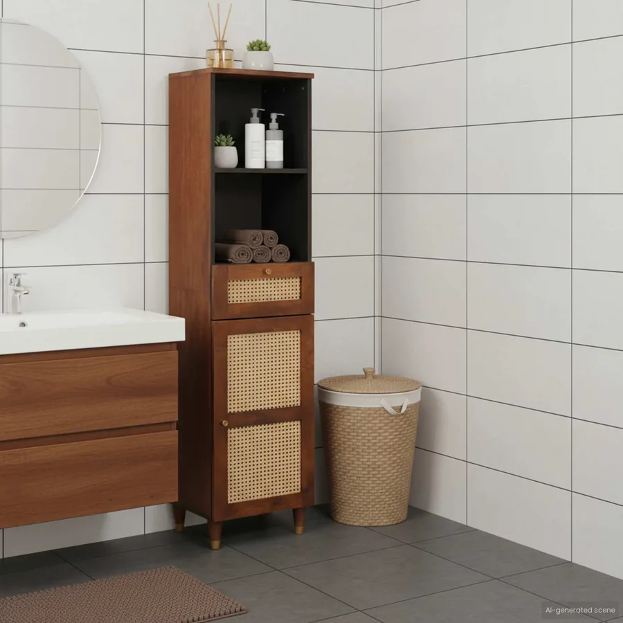 Buffet Marron 38 x 33,5 x 160 cm Bois de mangue massif