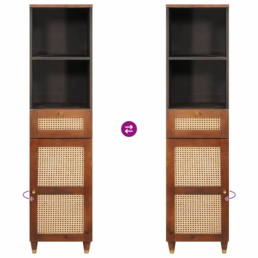 Buffet Marron 38 x 33,5 x 160 cm Bois de mangue massif - 11