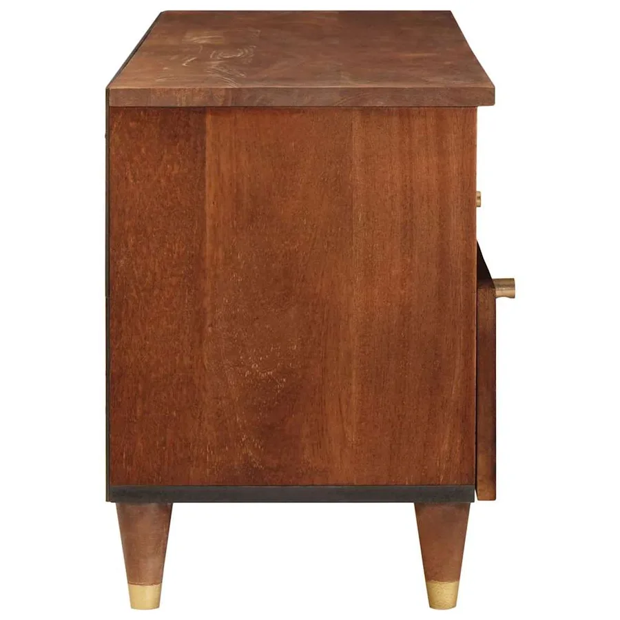 Meuble TV Marron 100 x 33,5 x 46 cm Bois de mangue massif - 4